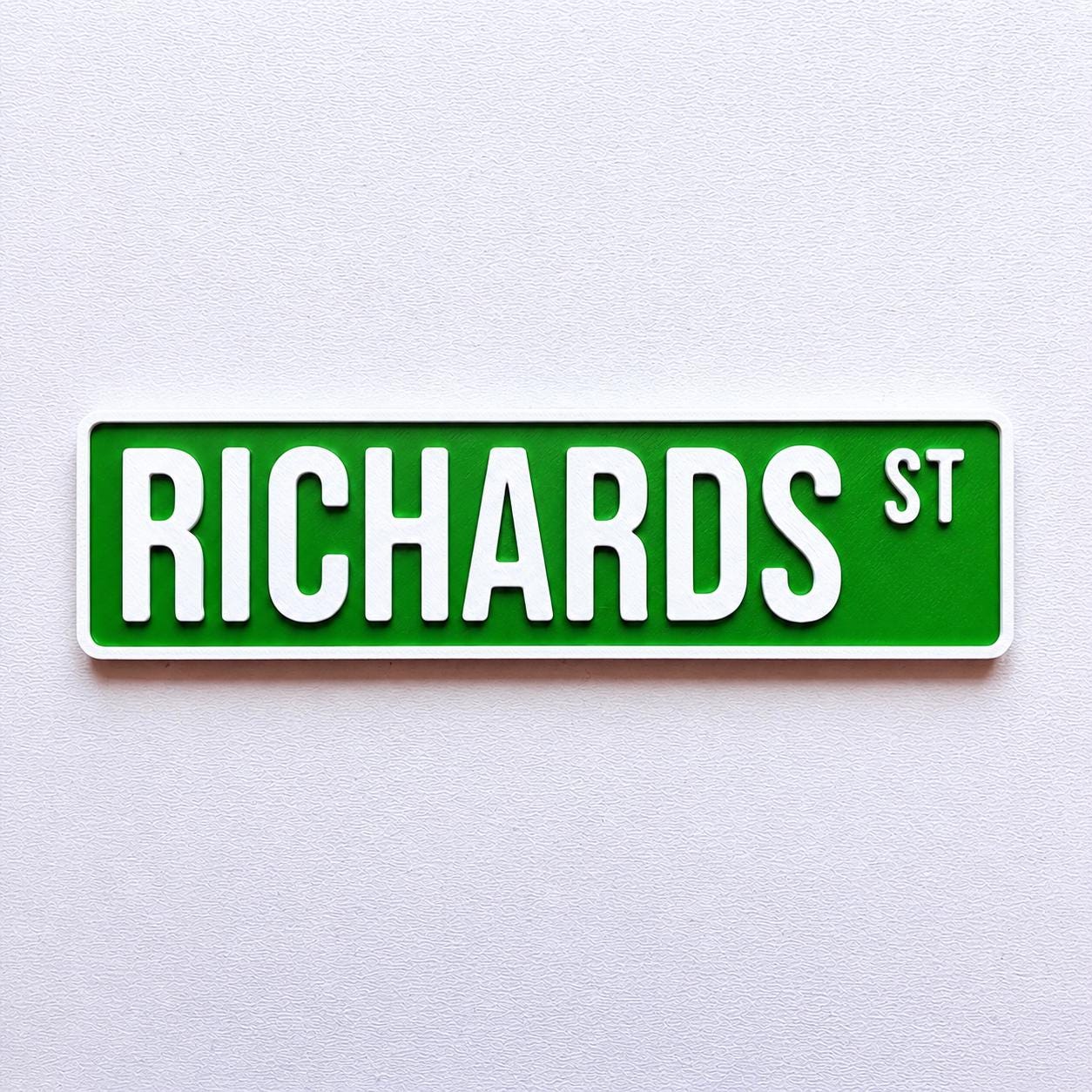 Personalised Text New York Green Street Sign Road Avenue House Decoration Plate