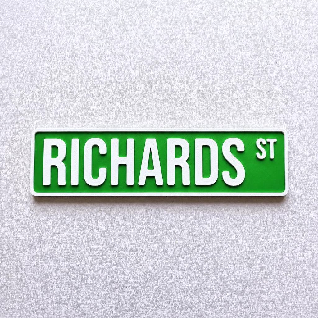 Personalised Text New York Green Street Sign Road Avenue House Decoration Plate