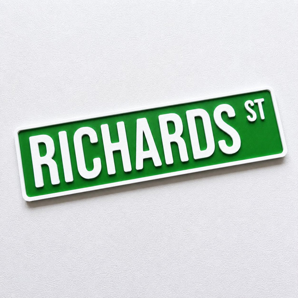 Personalised Text New York Green Street Sign Road Avenue House Decoration Plate