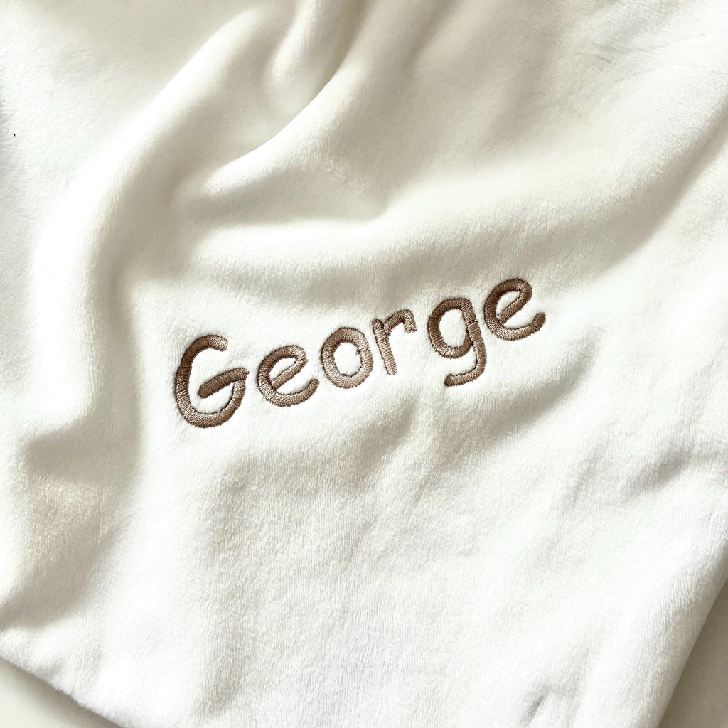 Embroidered Personalised Monkey Plush Comforter Cuddly Blanket Keepsake Gift