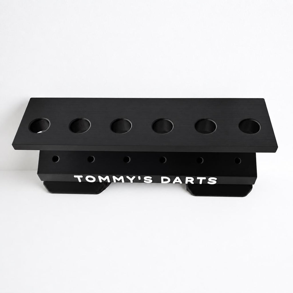 Personalised 6-Slot Darts Holder Name Text Wall Mounted/Freestanding Rack Stand