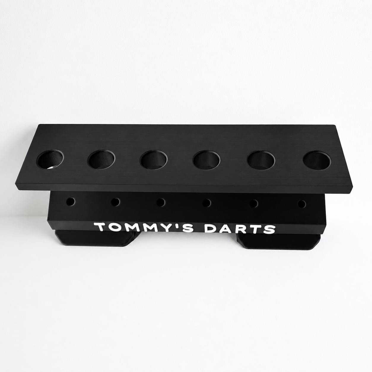 Personalised 6-Slot Darts Holder Name Text Wall Mounted/Freestanding Rack Stand