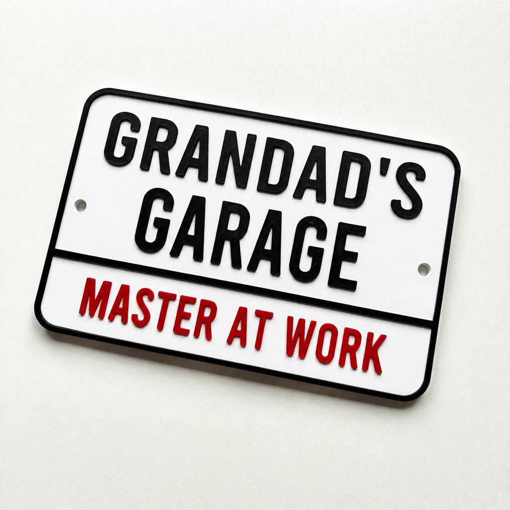 Personalised Text Sign - Novelty Man Cave Workshop Garage Shed Funny Gift Plaque