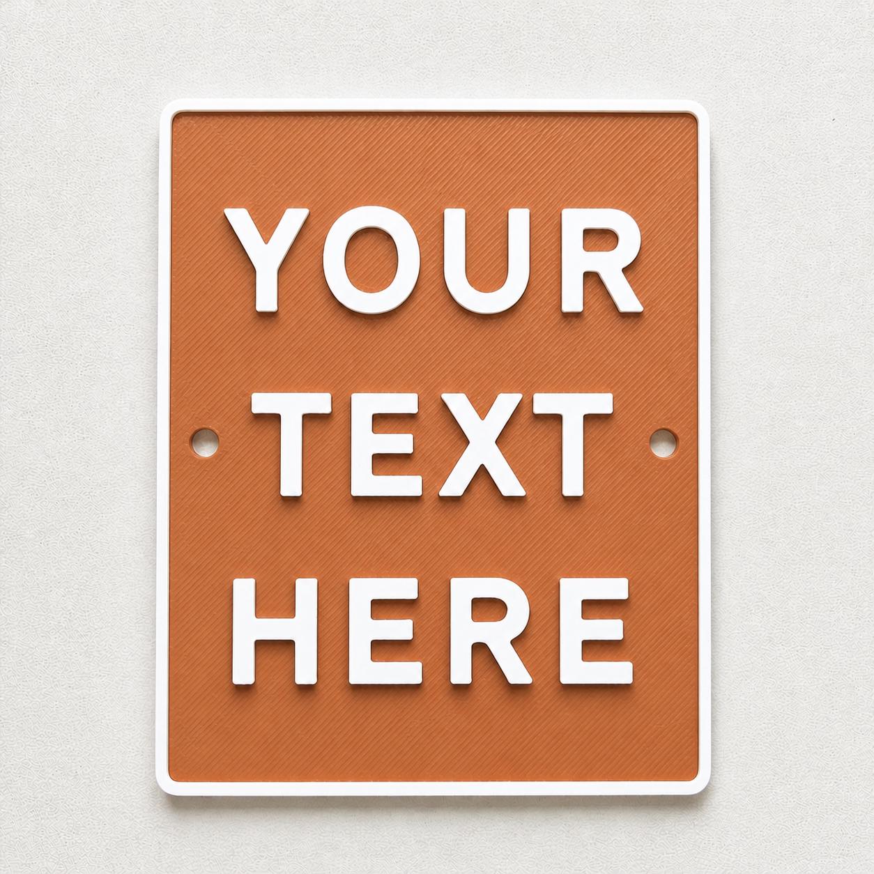 Personalised Your Text Sign – Custom House Decoration Plate Warning Plaque