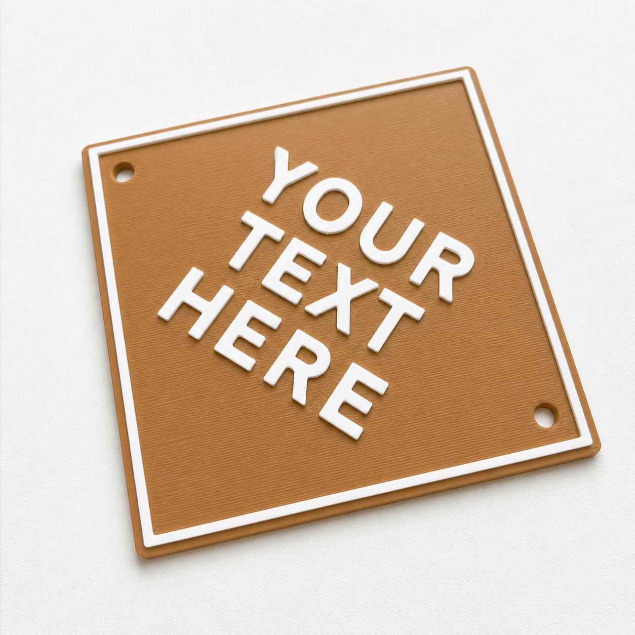 Personalised Your Text Sign – Custom House Decoration Plate Warning Plaque