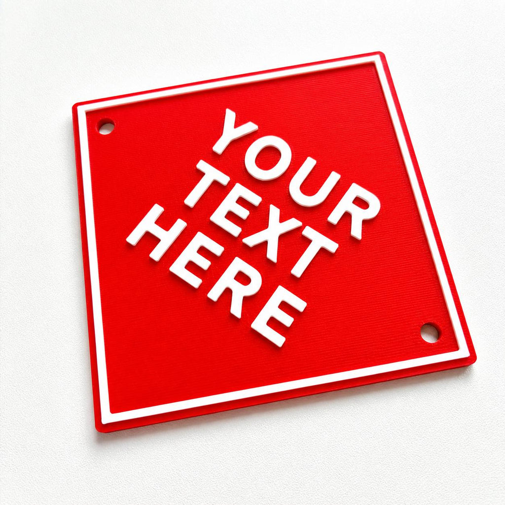 Personalised Your Text Sign – Custom House Decoration Plate Warning Plaque