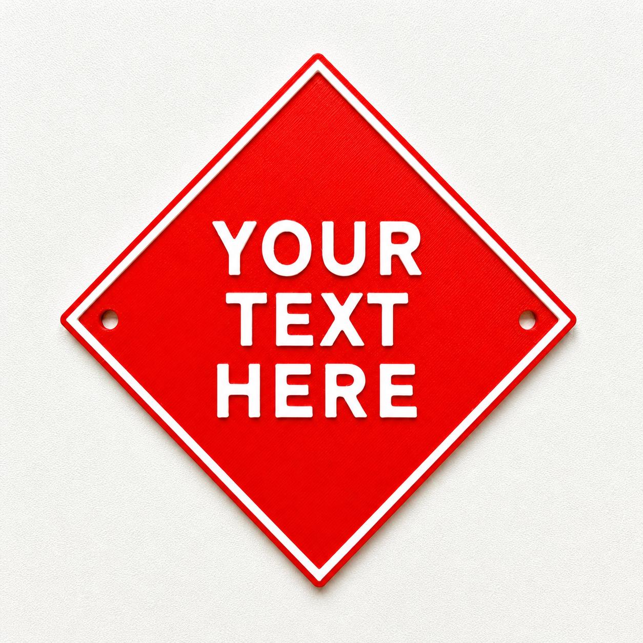 Personalised Your Text Sign – Custom House Decoration Plate Warning Plaque