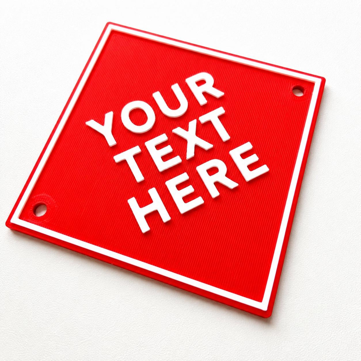 Personalised Your Text Sign – Custom House Decoration Plate Warning Plaque