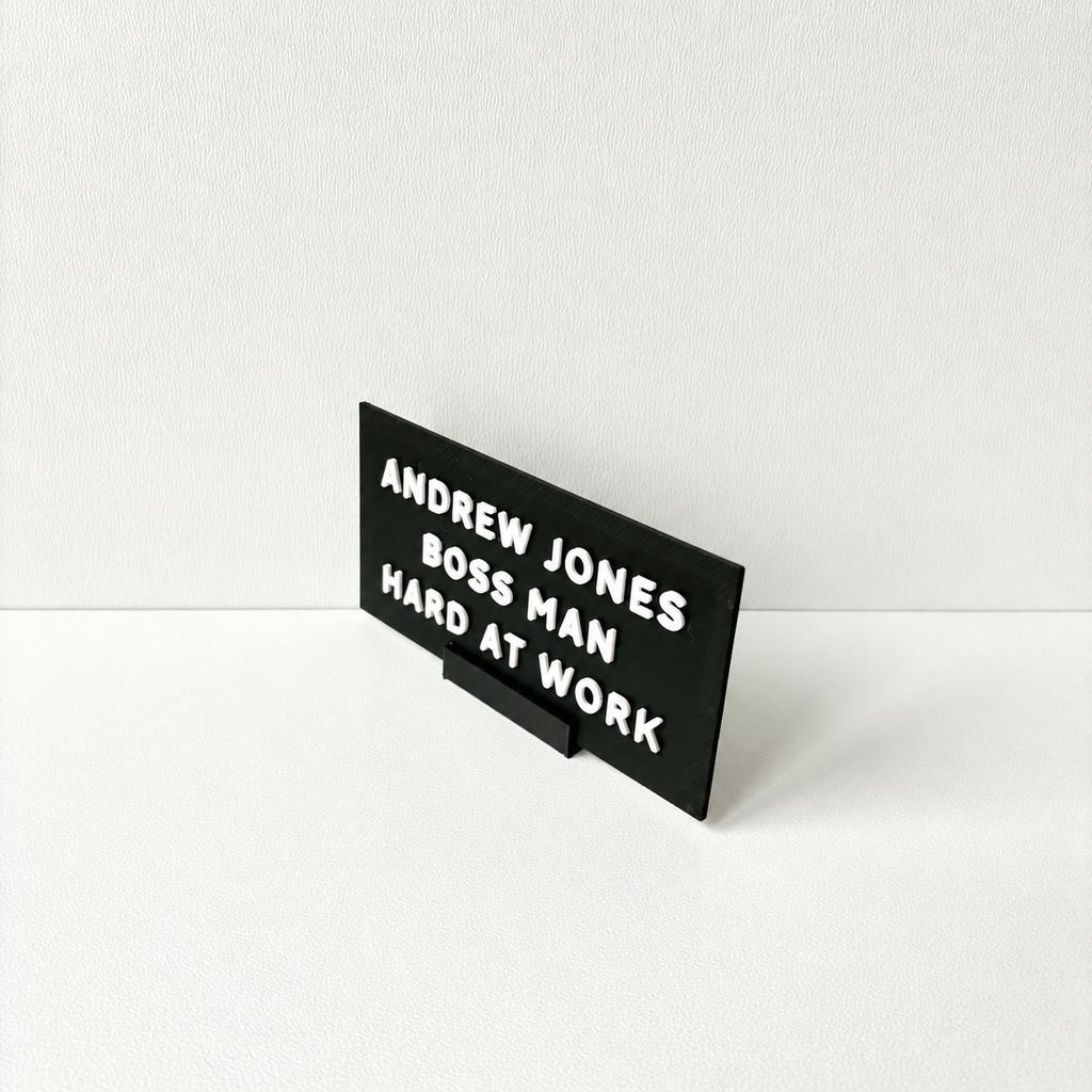 Personalised Mini Desk Sign Novelty Office Work Teacher Funny Gift Name Plate