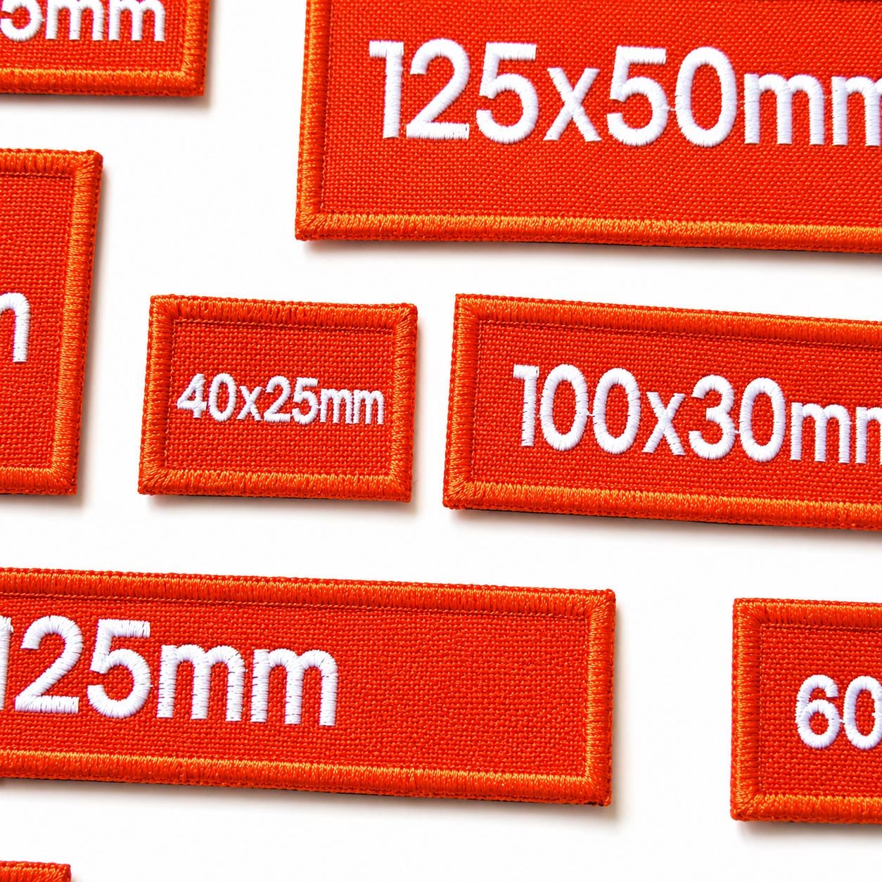 Personalised Embroidered Orange Patches Sew/Iron/VELCRO® Custom Text Molle Morale Badges
