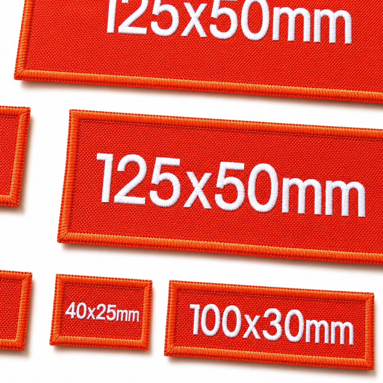 Personalised Embroidered Orange Patches Sew/Iron/VELCRO® Custom Text Molle Morale Badges