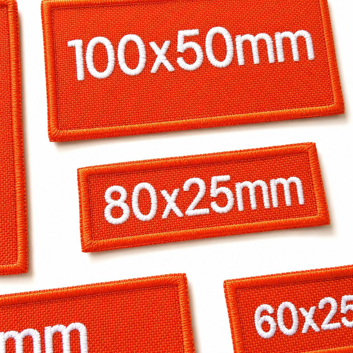 Personalised Embroidered Orange Patches Sew/Iron/VELCRO® Custom Text Molle Morale Badges