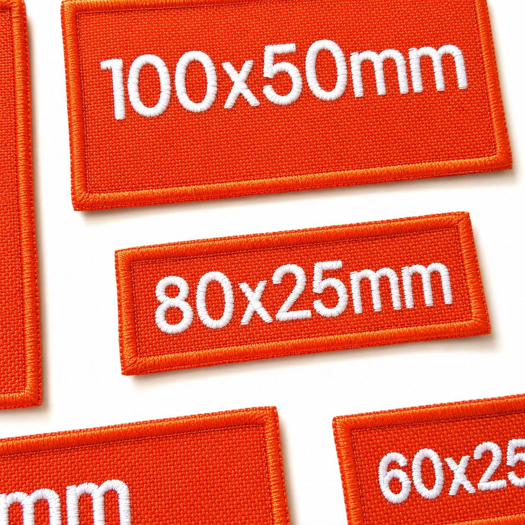 Personalised Embroidered Orange Patches Sew/Iron/VELCRO® Custom Text Molle Morale Badges