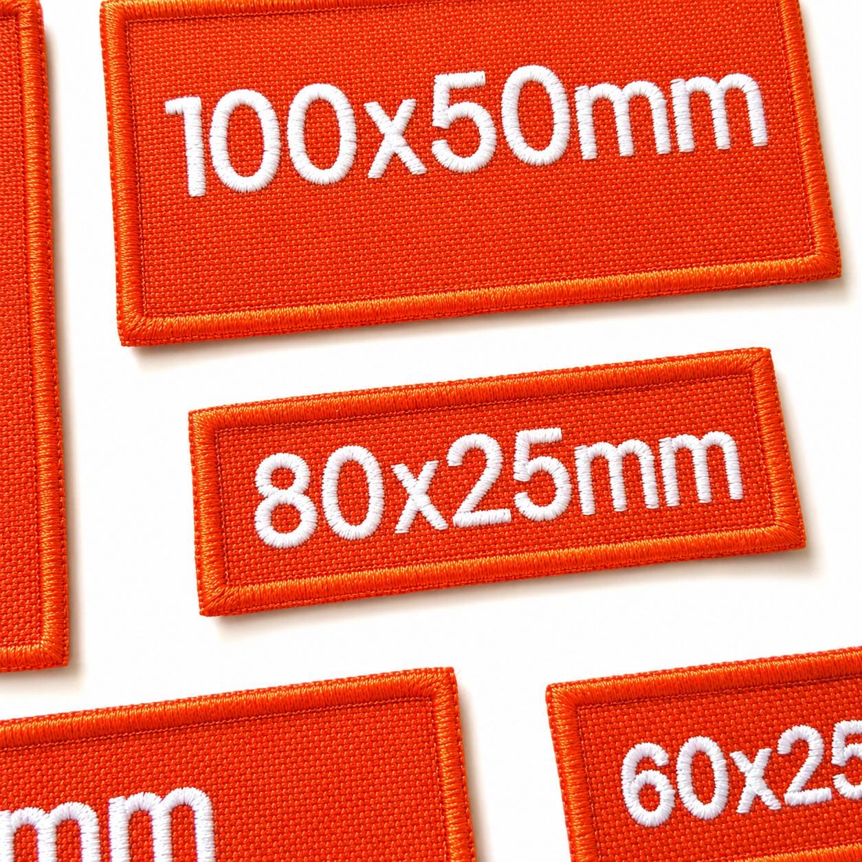 Personalised Embroidered Orange Patches Sew/Iron/VELCRO® Custom Text Molle Morale Badges