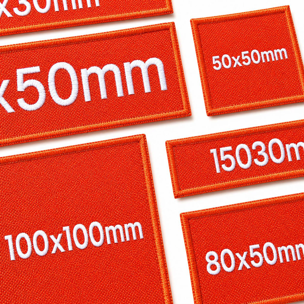 Personalised Embroidered Orange Patches Sew/Iron/VELCRO® Custom Text Molle Morale Badges