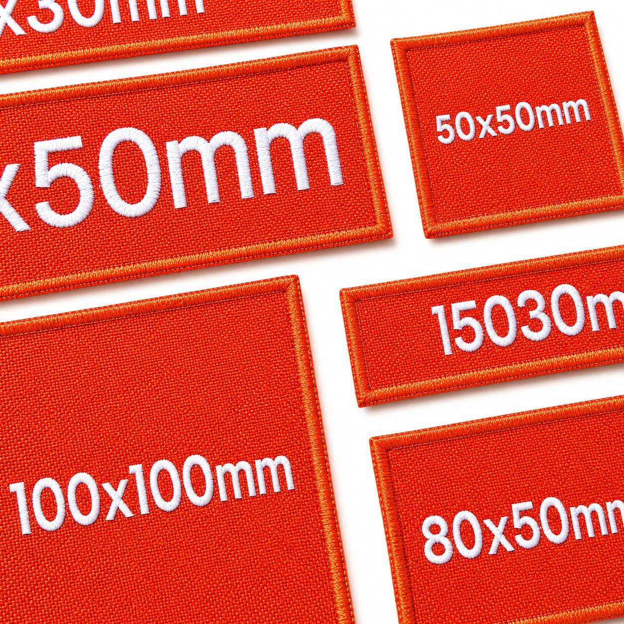 Personalised Embroidered Orange Patches Sew/Iron/VELCRO® Custom Text Molle Morale Badges