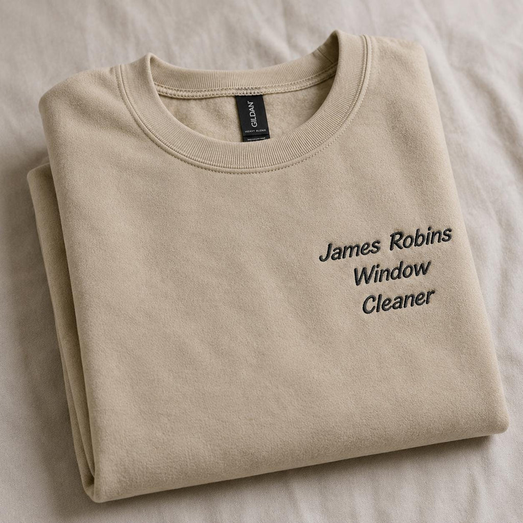 Embroidered Personalised Adults Sweatshirt 23 Colours S-5XL Custom Design Your Text