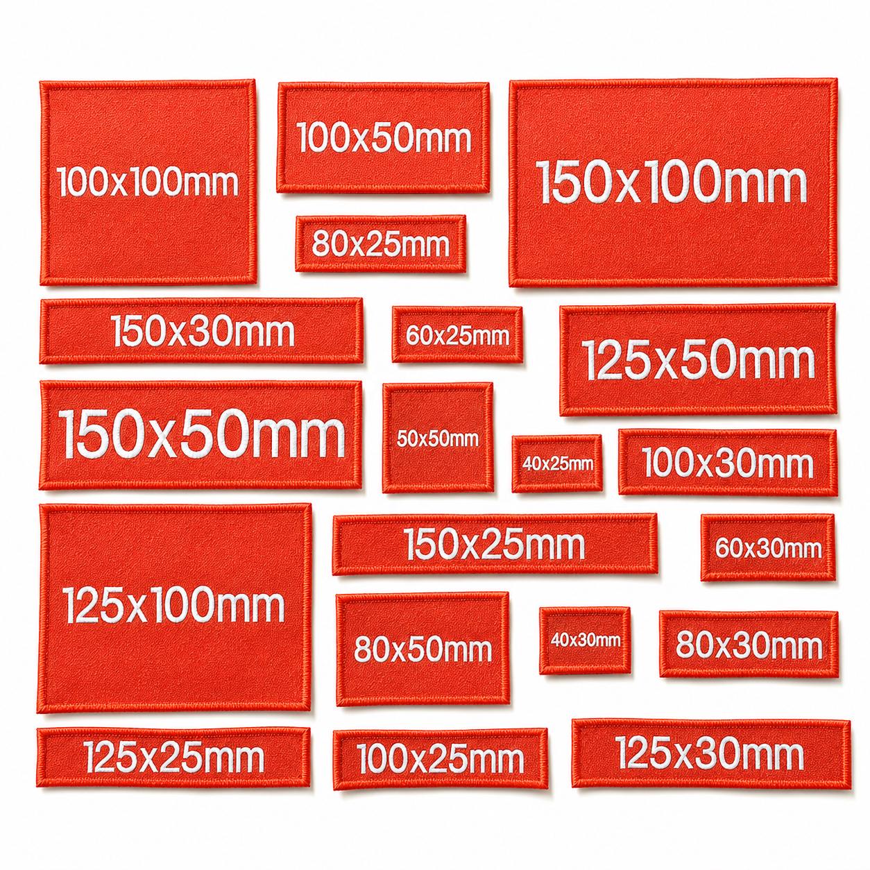 Personalised Embroidered Orange Patches Sew/Iron/VELCRO® Custom Text Molle Morale Badges