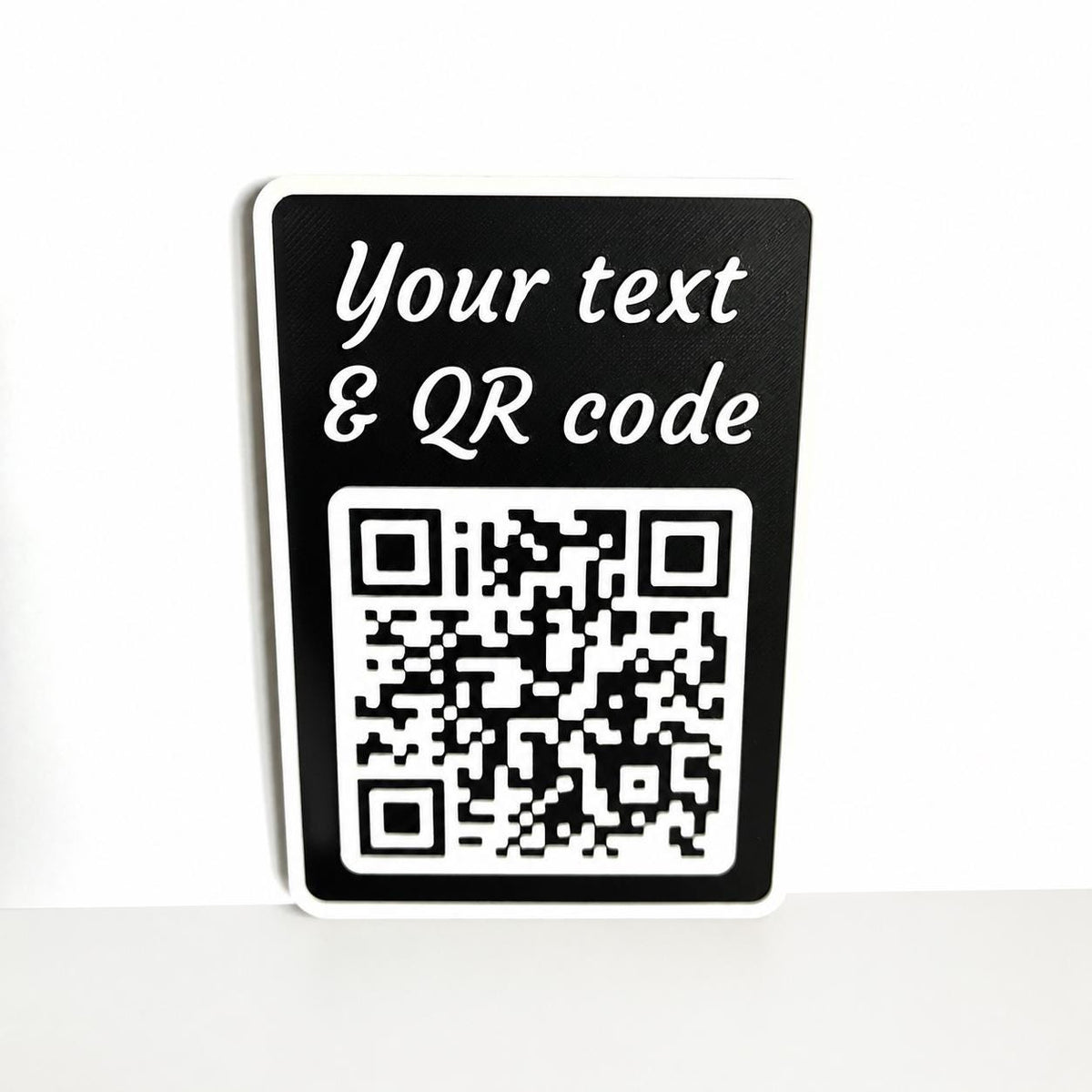 Personalised QR Code Sign Custom Social Media Follow Link Business Website Wi-Fi