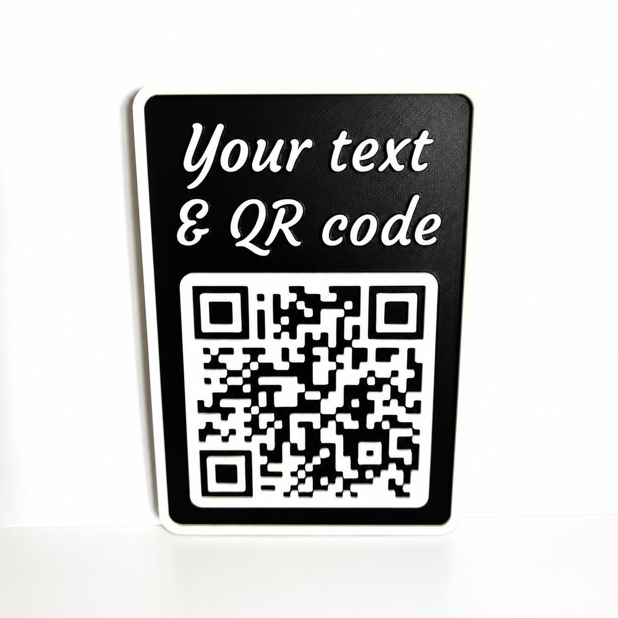 Personalised QR Code Sign Custom Social Media Follow Link Business Website Wi-Fi