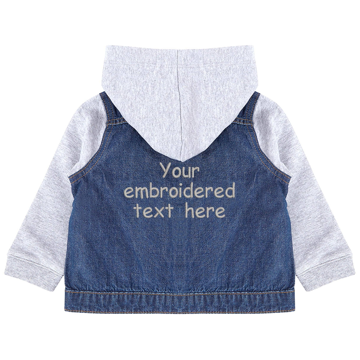 Embroidered Personalised Toddler & Kids Denim Jacket Boys Girls Your Text Name