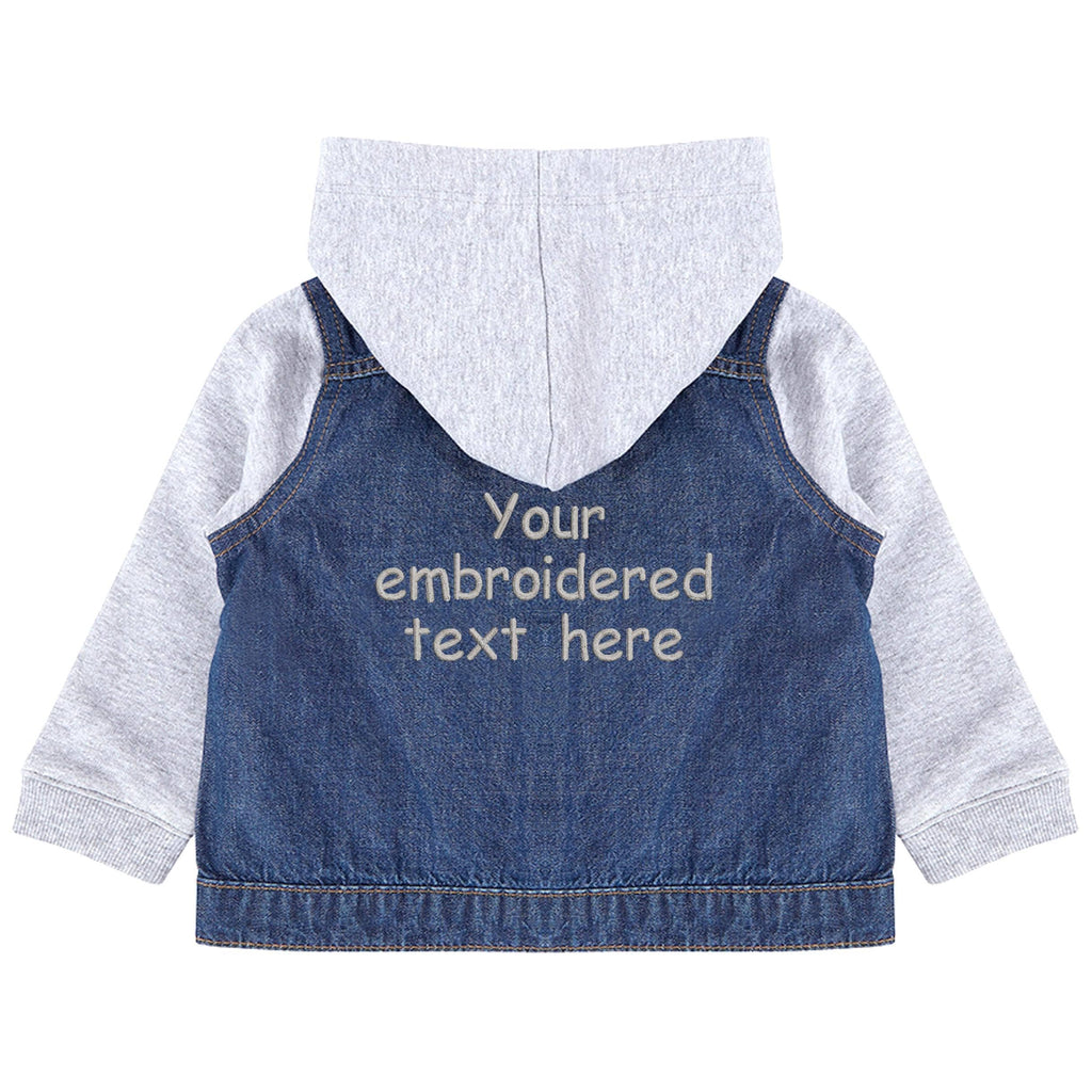 Embroidered Personalised Toddler & Kids Denim Jacket Boys Girls Your Text Name