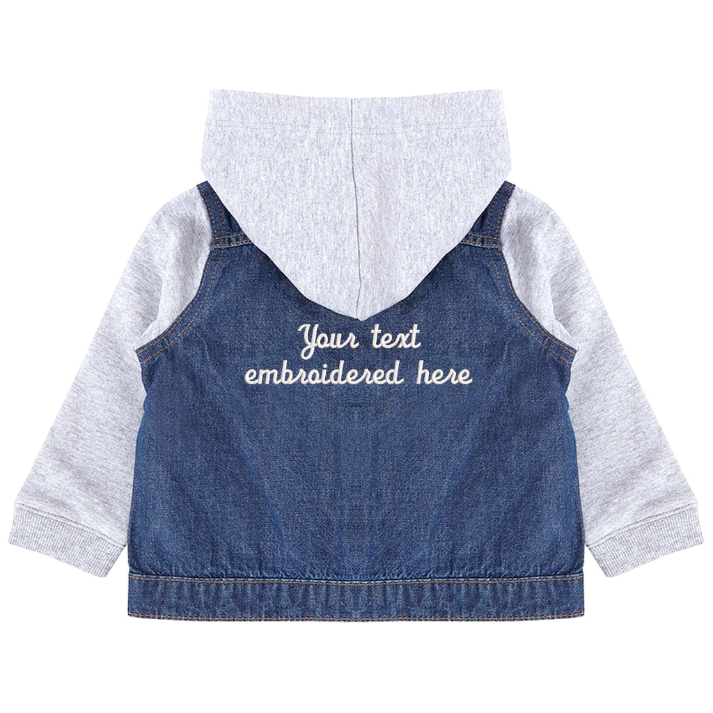 Embroidered Personalised Toddler & Kids Denim Jacket Boys Girls Your Text Name