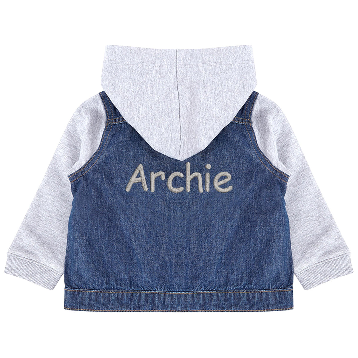 Embroidered Personalised Name Toddler & Kids Denim Jacket Boys Girls Your Text