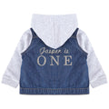 Embroidered Personalised Name Age Toddler & Kids Denim Jacket 1st Birthday Gift