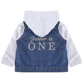 Embroidered Personalised Name Age Toddler & Kids Denim Jacket 1st Birthday Gift