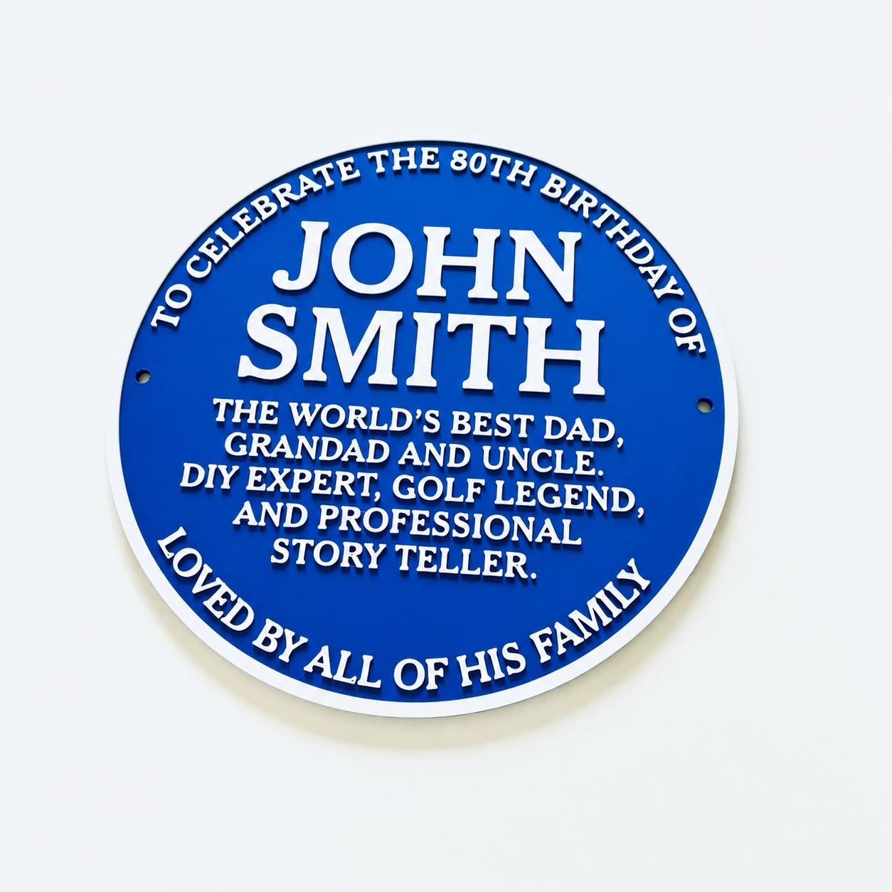 Personalised Blue Plaque - Fully Customised Heritage Style Wall Plate Sign Gift