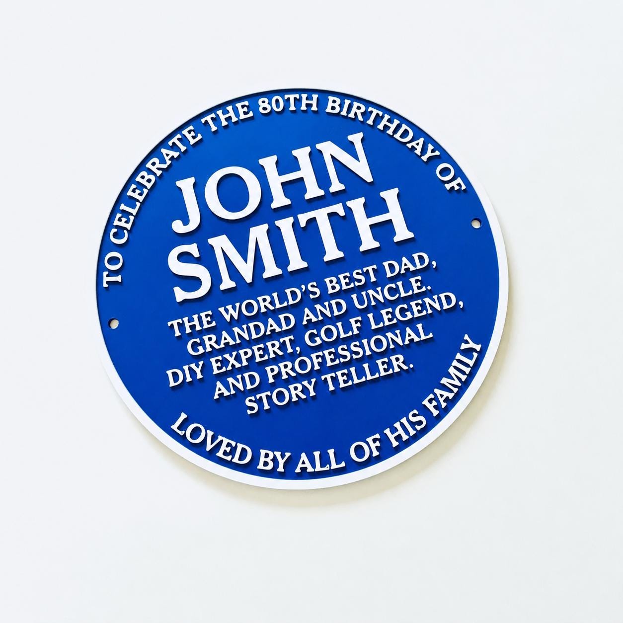Personalised Blue Plaque - Fully Customised Heritage Style Wall Plate Sign Gift