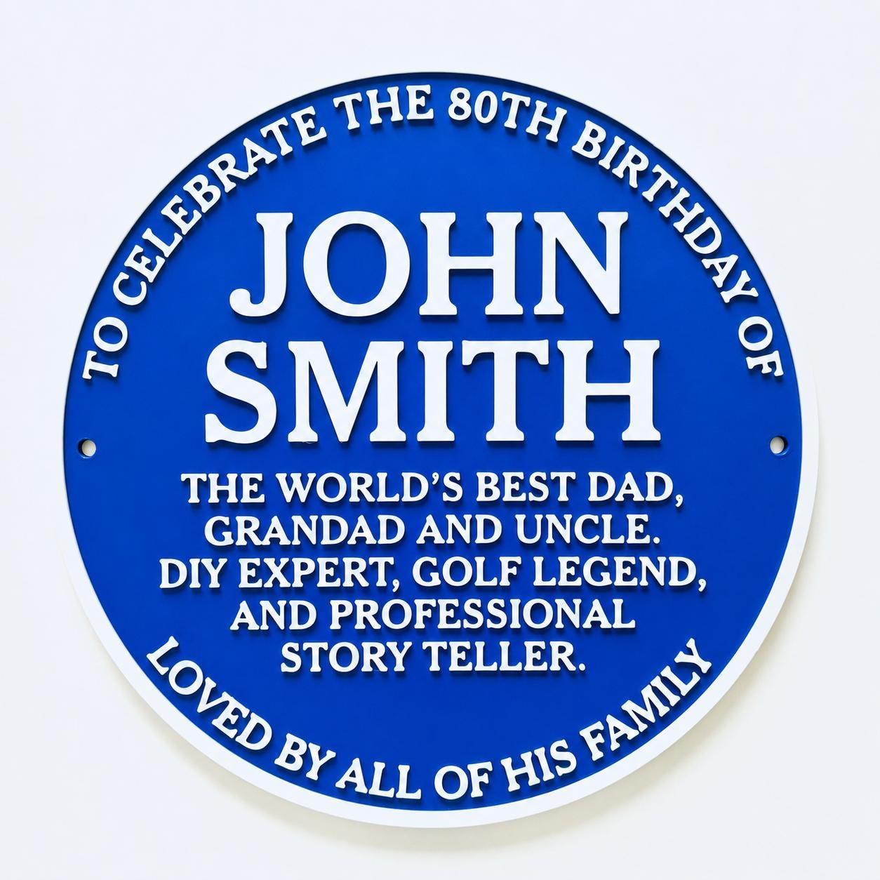 Personalised Blue Plaque - Fully Customised Heritage Style Wall Plate Sign Gift