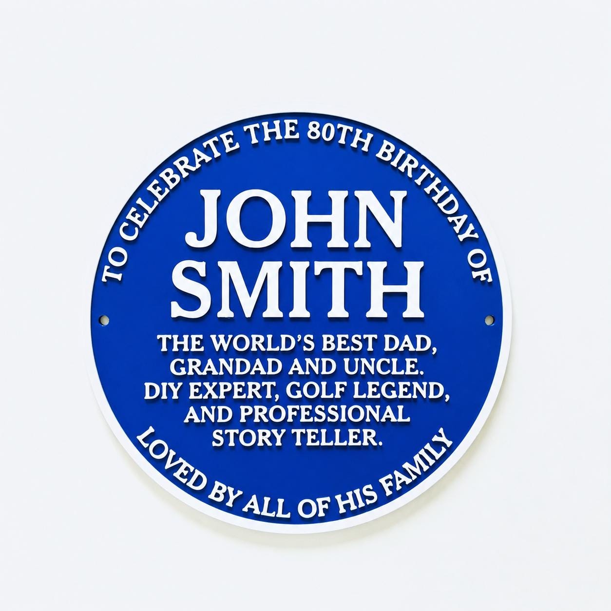 Personalised Blue Plaque - Fully Customised Heritage Style Wall Plate Sign Gift