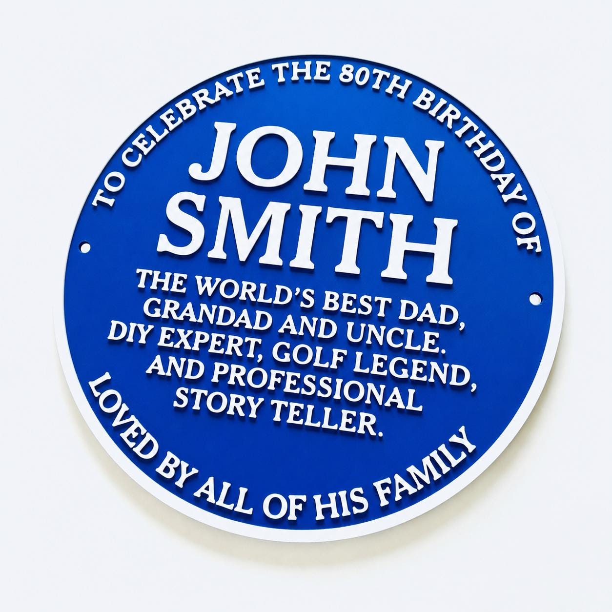 Personalised Blue Plaque - Fully Customised Heritage Style Wall Plate Sign Gift