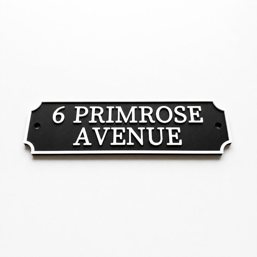Personalised Text Sign Custom House Name Plaque Garden Wall Plate Memorial Bench