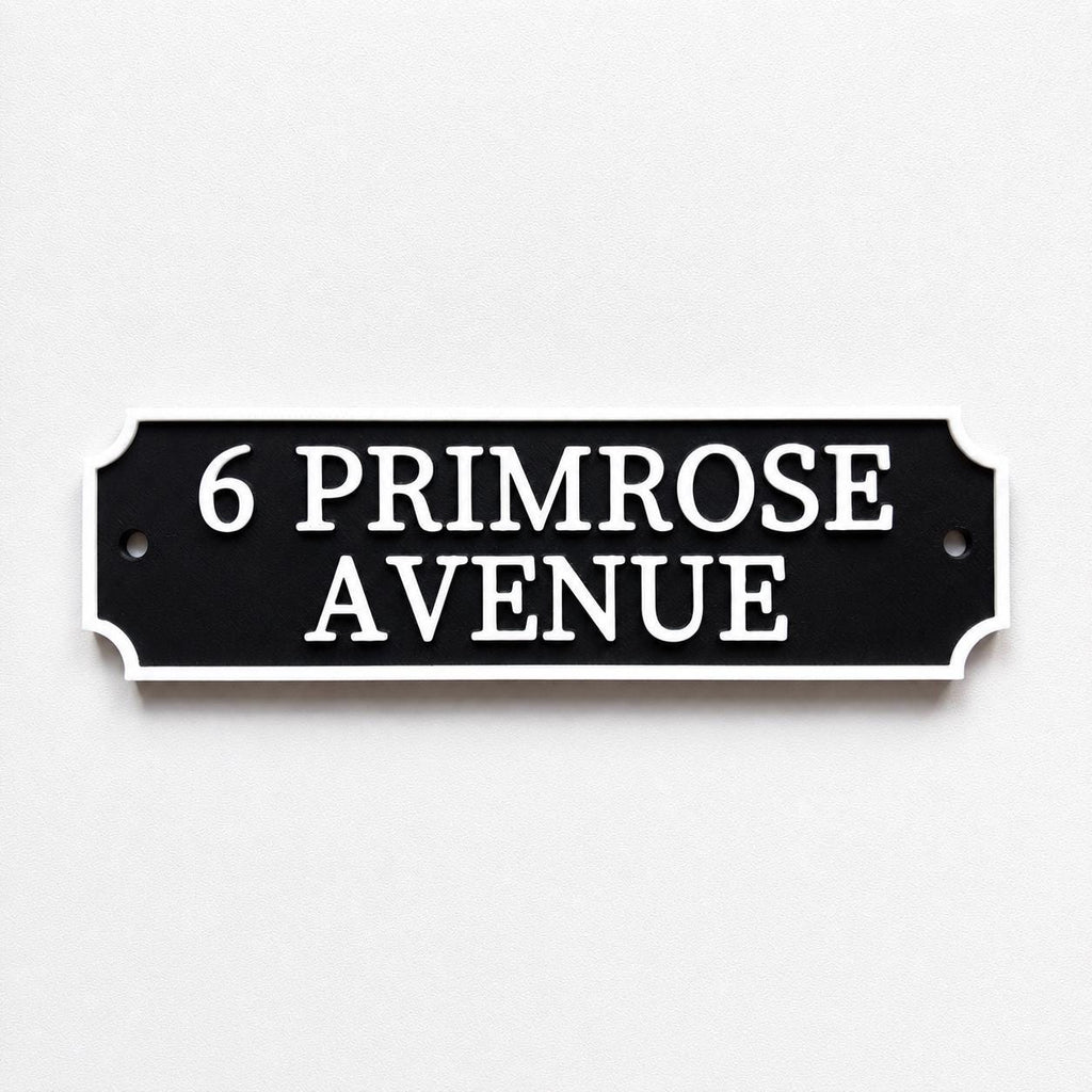 Personalised Text Sign Custom House Name Plaque Garden Wall Plate Memorial Bench