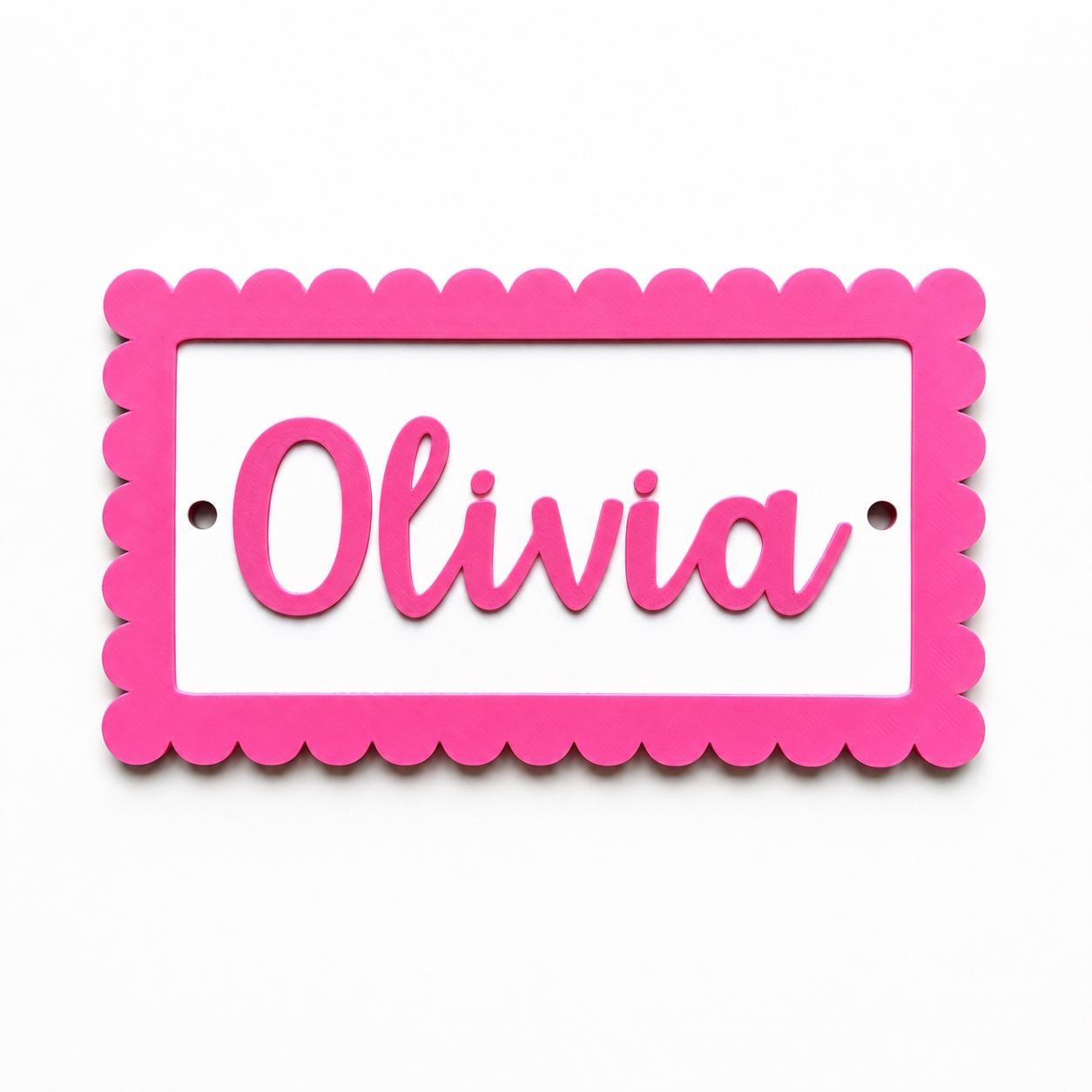 Personalised Name Door Sign – Custom Girls Bedroom Pink Decoration Plate Plaque