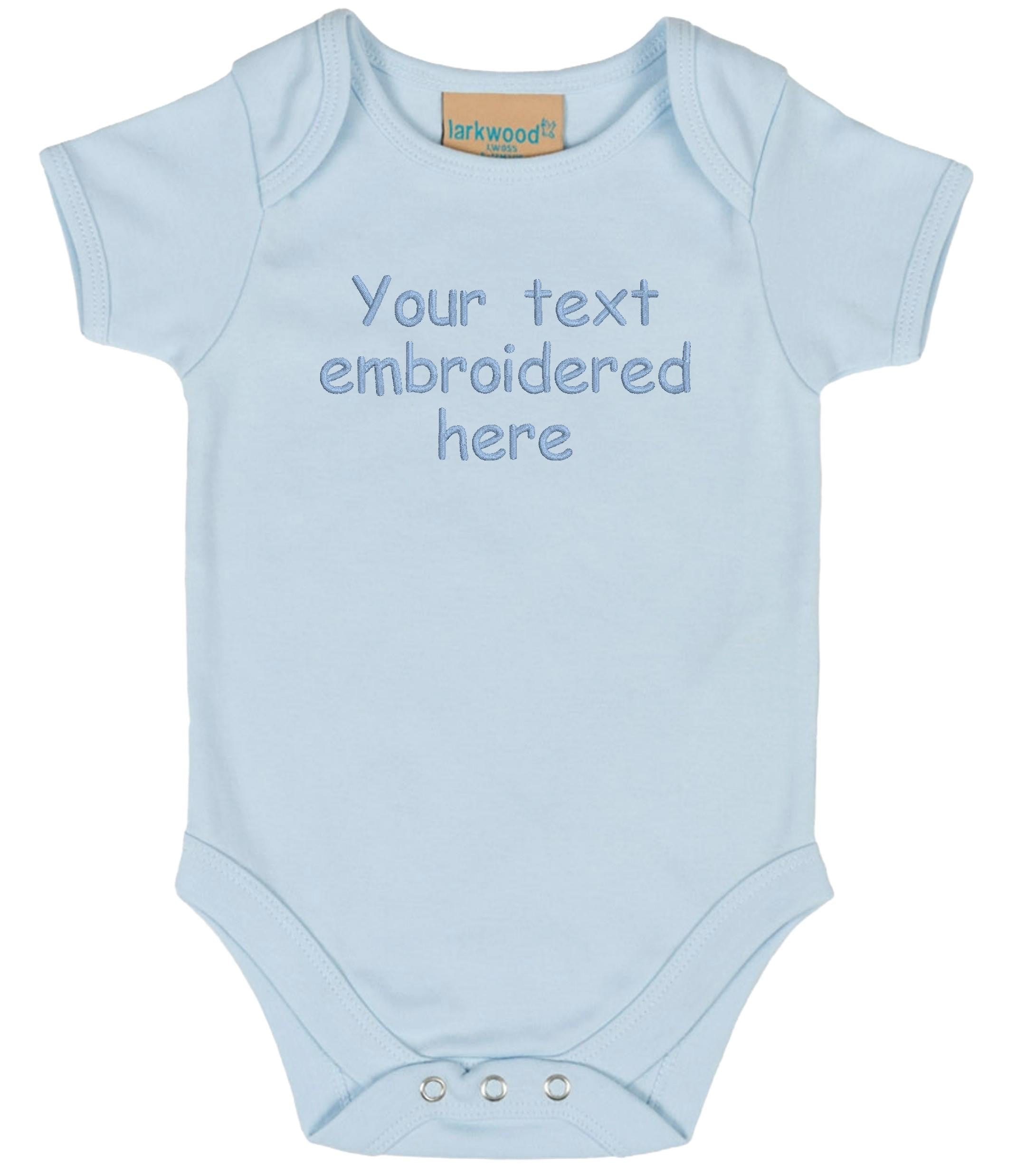 Embroidered Personalised Baby Bodysuit Custom Text Babygrow Vest Sleepsuit Gift