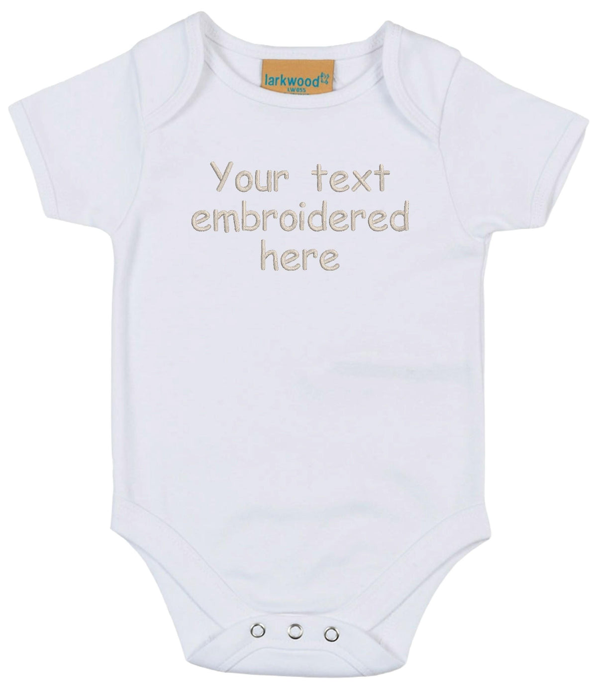 Embroidered Personalised Baby Bodysuit Custom Text Babygrow Vest Sleepsuit Gift