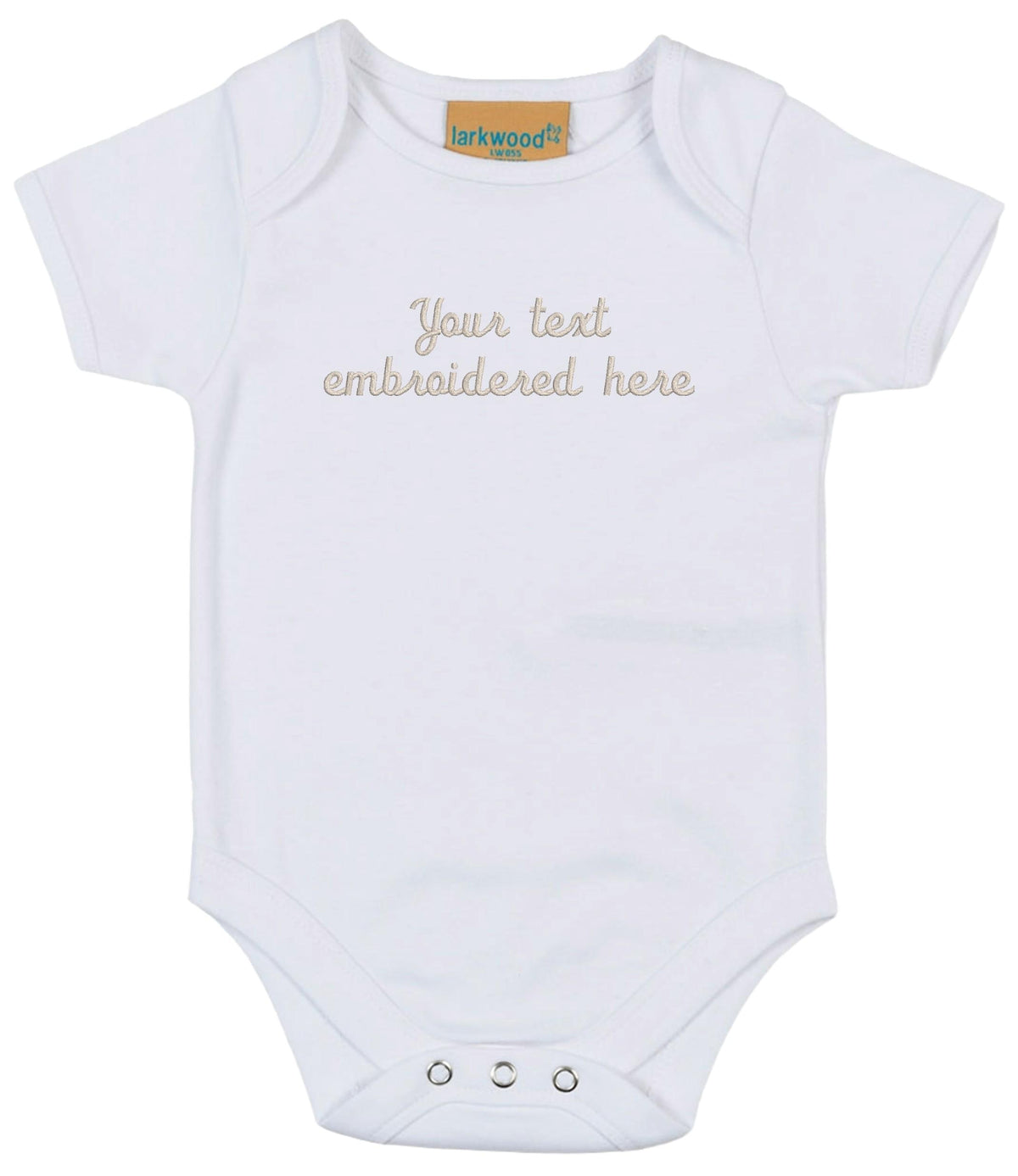 Embroidered Personalised Baby Bodysuit Custom Text Babygrow Vest Sleepsuit Gift