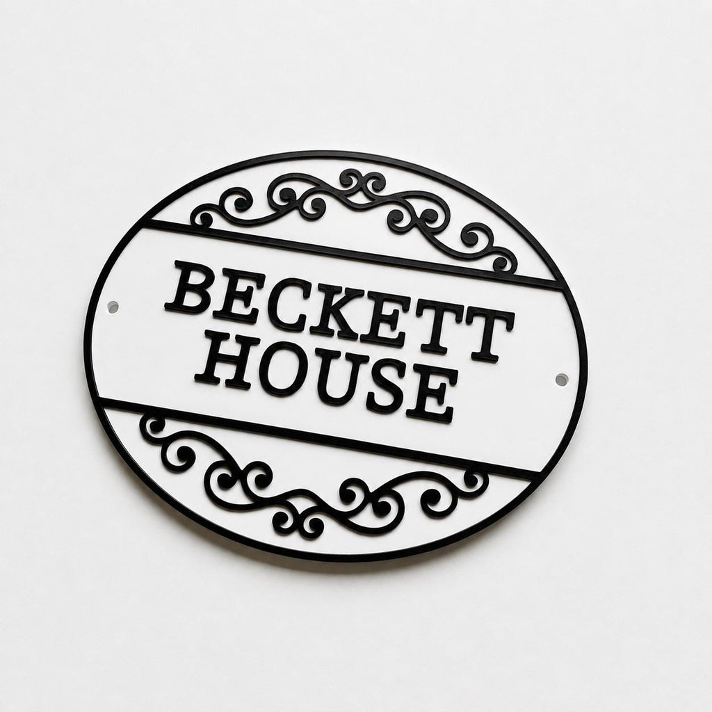 Personalised Text Sign Custom House Name Plaque Garden Wall Plate Memorial Bench