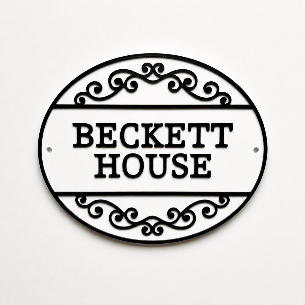 Personalised Text Sign Custom House Name Plaque Garden Wall Plate Memorial Bench