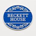 Personalised Text Sign Custom House Name Number Blue Plaque Garden Wall Plate
