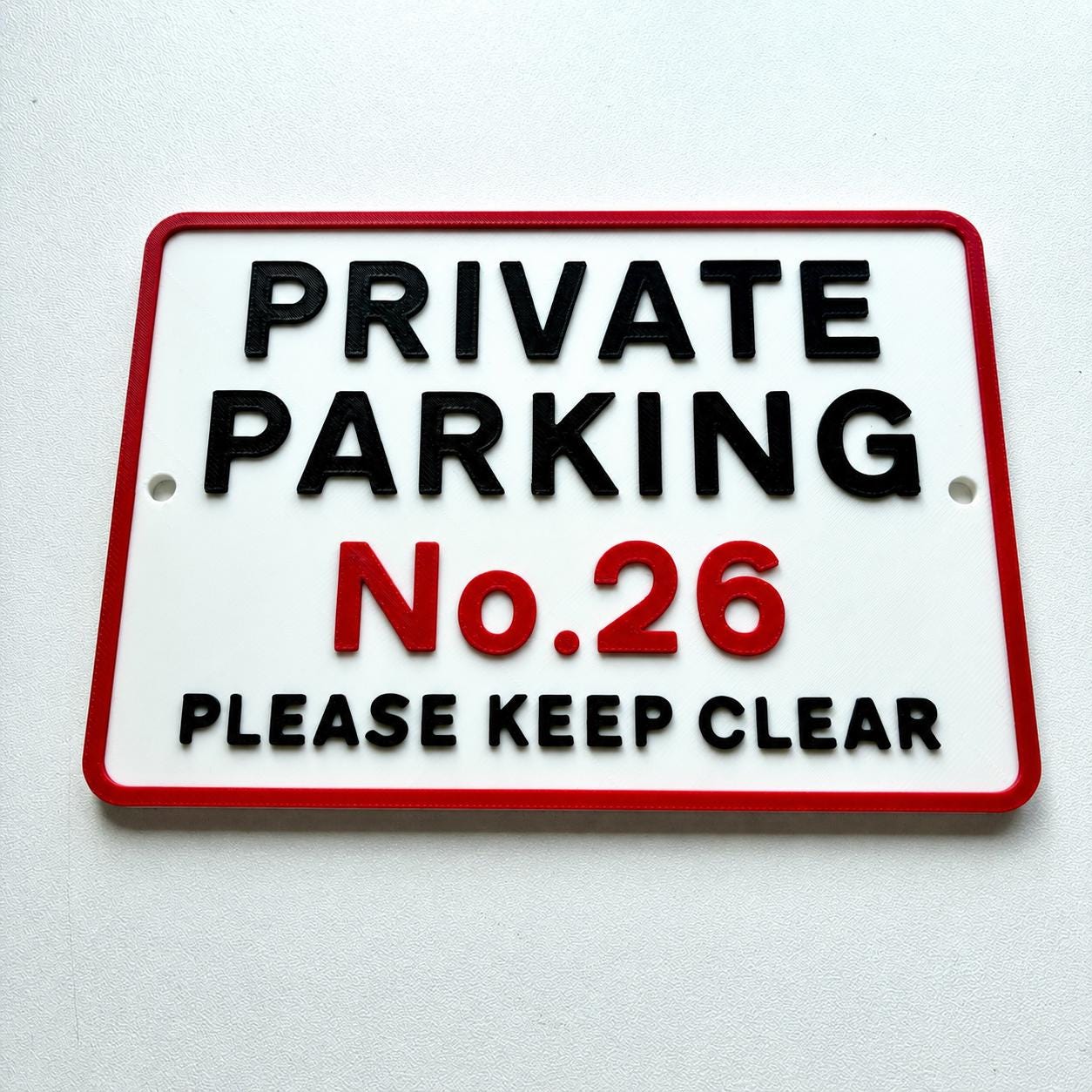 Personalised Private Parking Sign – Custom House Number Car Park Plate Plaque