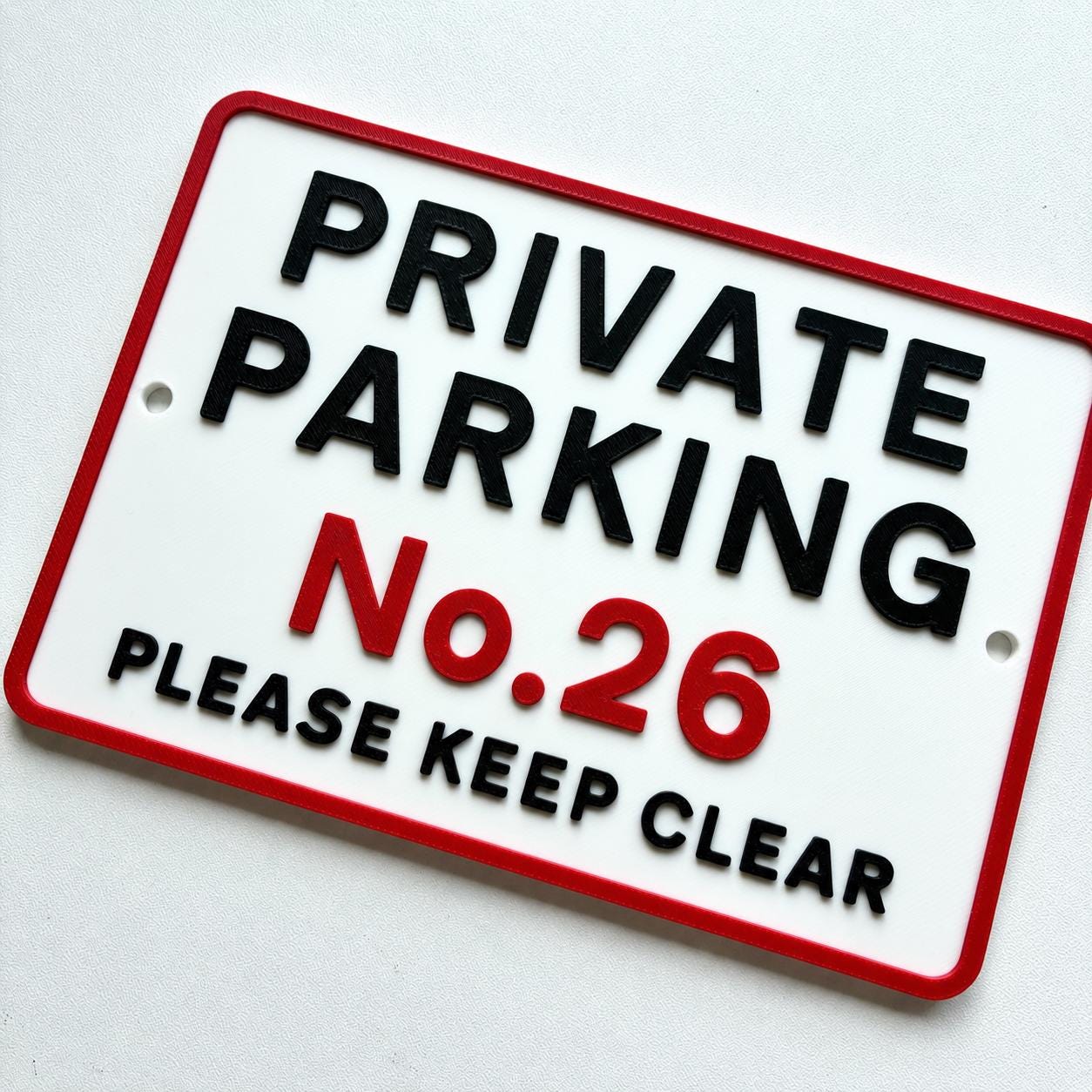 Personalised Private Parking Sign – Custom House Number Car Park Plate Plaque
