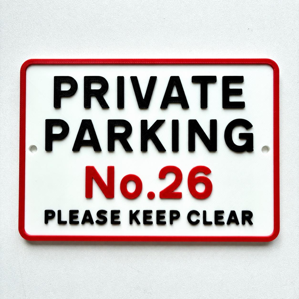 Personalised Private Parking Sign – Custom House Number Car Park Plate Plaque