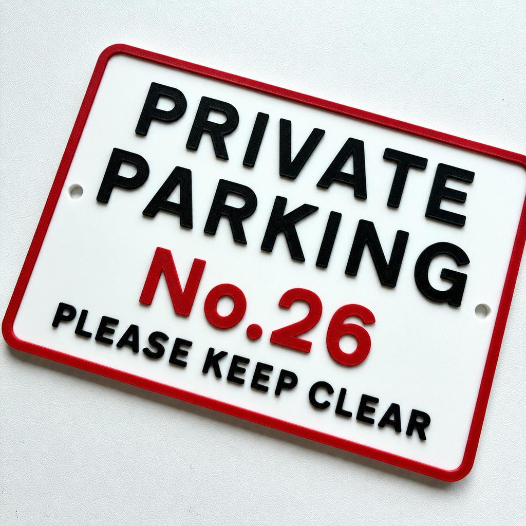 Personalised Private Parking Sign – Custom House Number Car Park Plate Plaque