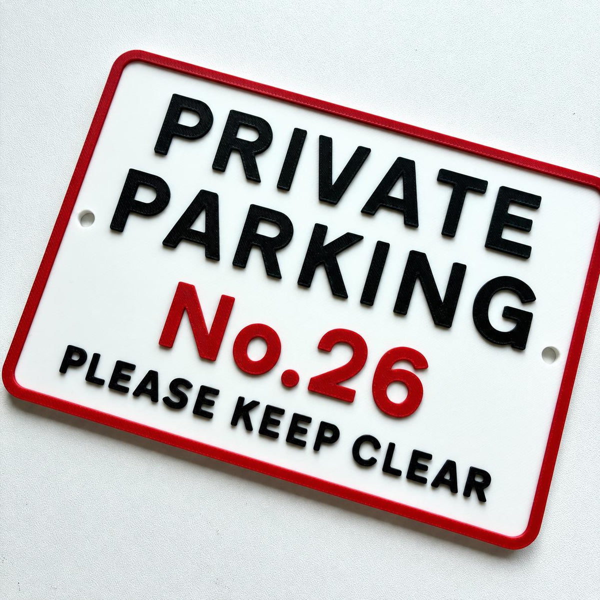 Personalised Private Parking Sign – Custom House Number Car Park Plate Plaque