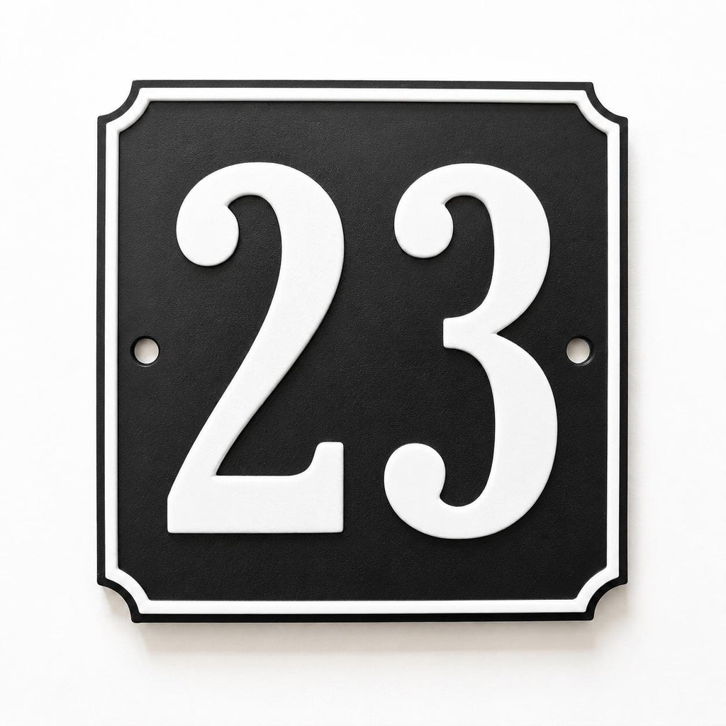 Personalised House Number Sign – Custom Home Front Door Gate Plate Plaque